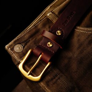 Duke Brown Brass Belt 3.5 CM